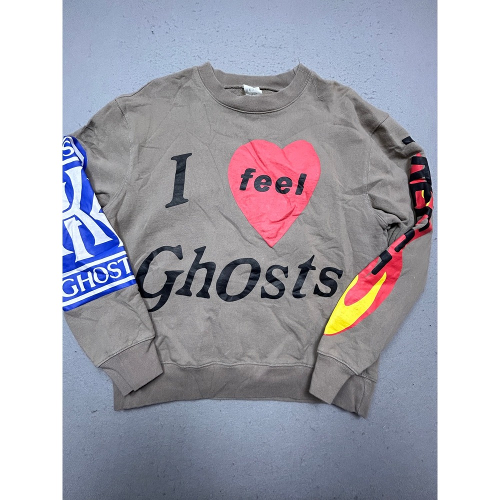 Kanye West Kids See Ghosts Sweatshirt Cotton Poly Brown Small Mens